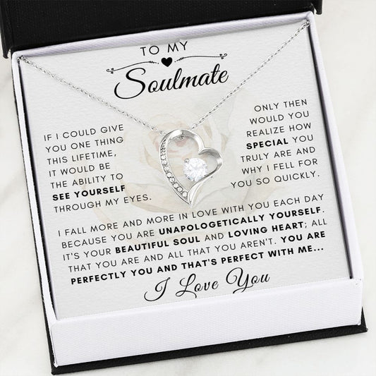 To My Soulmate - Why I Fell So Quickly | 14k White Gold Forever Love Necklace - Soul Spoken Gifts